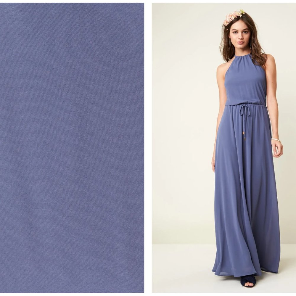 LuLus Be Mellow Cutaway Shoulder Chiffon Gown